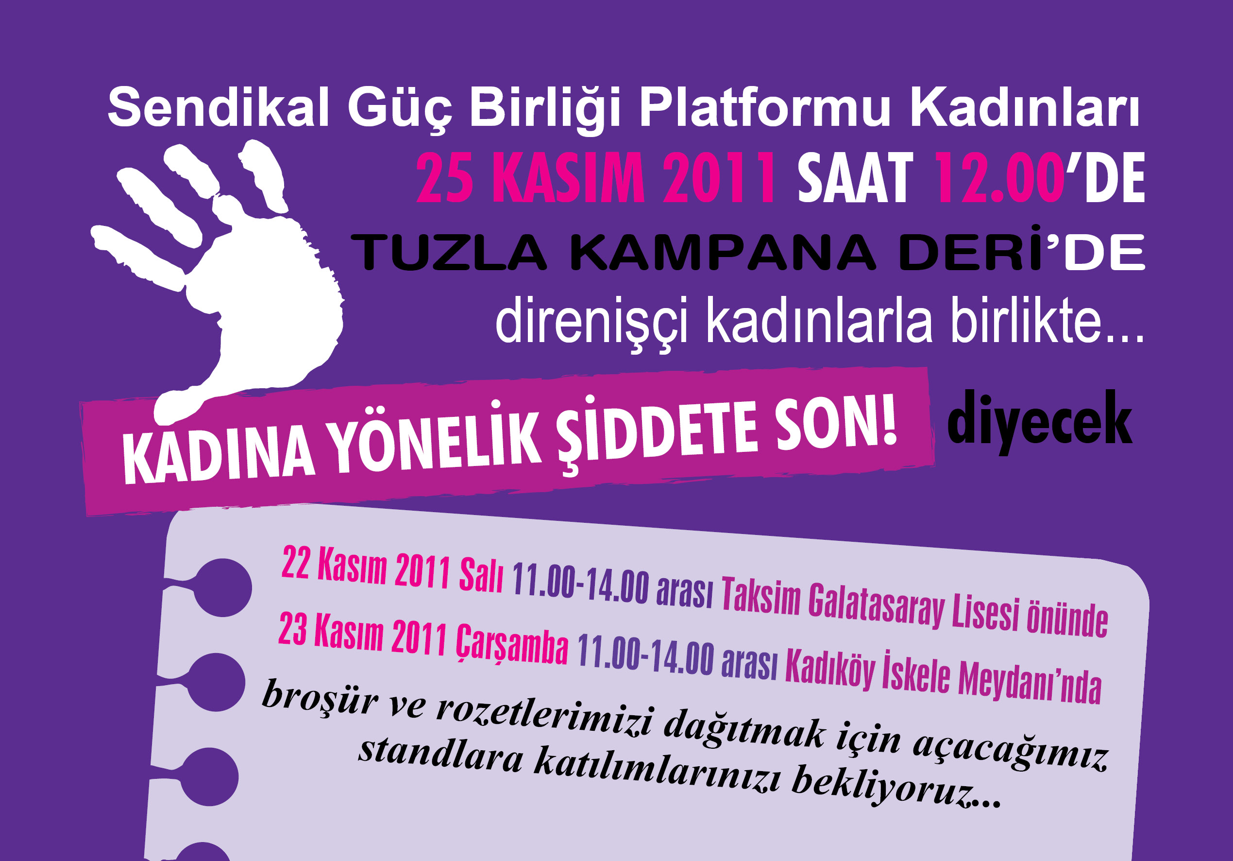 Taksim ve Kadıköy’de stand açılıyor