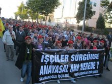 Deri işçileri bayramı direniş çadırında karşılayacak
