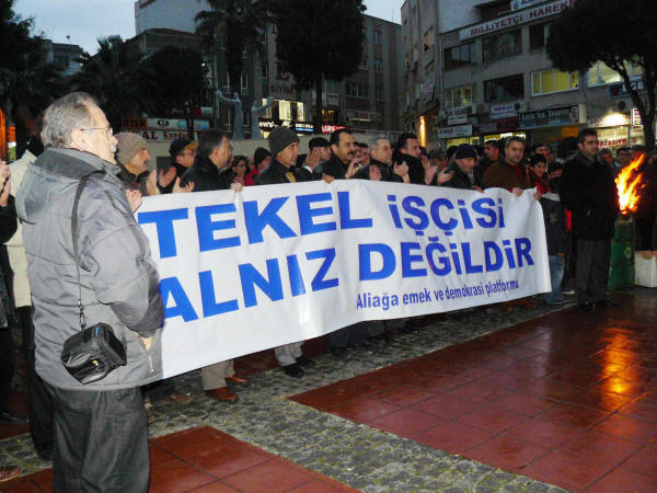 Tekel işçilerine destek vermeye devam ediyoruz