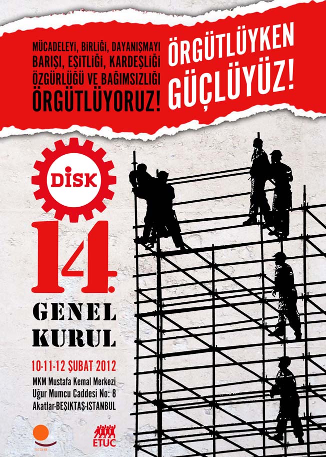 DİSK 14. Genel Kurulu toplanıyor