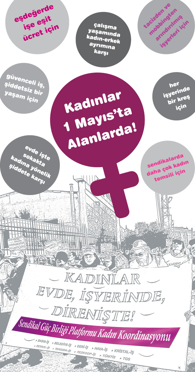 SGBP Kadın Koordinasyonu 1 Mayıs’ta tüm kadınları Taksim’e çağırıyor