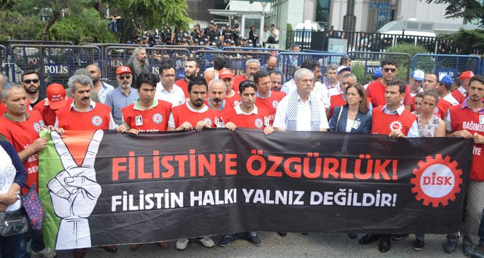 DİSK:Filistin için alanlardayız