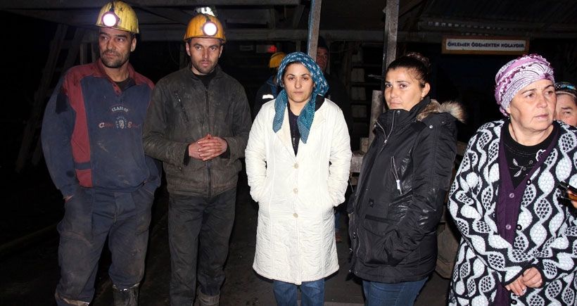 Ücretleri ödenmeyen maden işçilerinden ‘ocaktan çıkmama’ eylemi