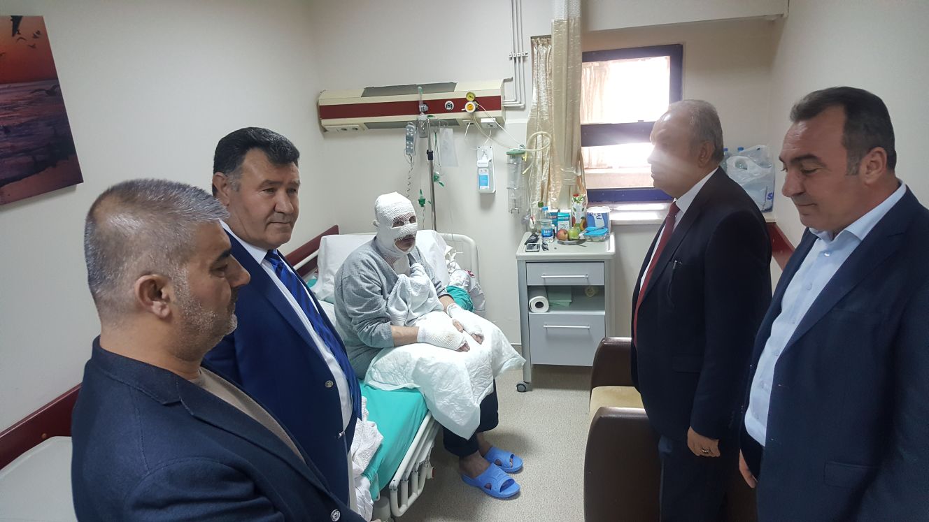 Merkez Yöneticilerimizden İş Kazası Geçiren Üyemize Ziyaret