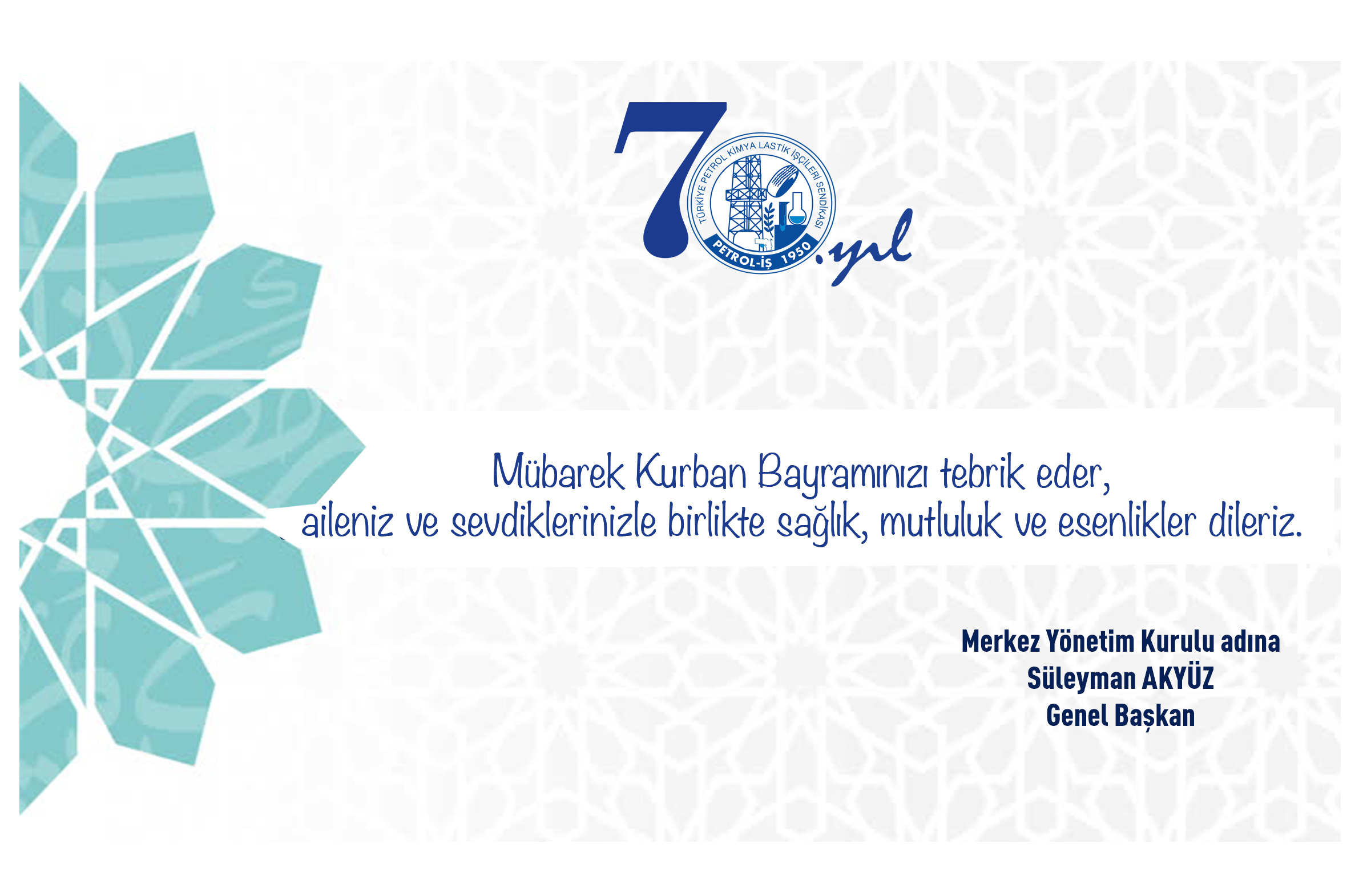 Sağlık, Mutluluk ve Aydınlık Yarınlar Dileği ile Kurban Bayramınız Kutlu Olsun…