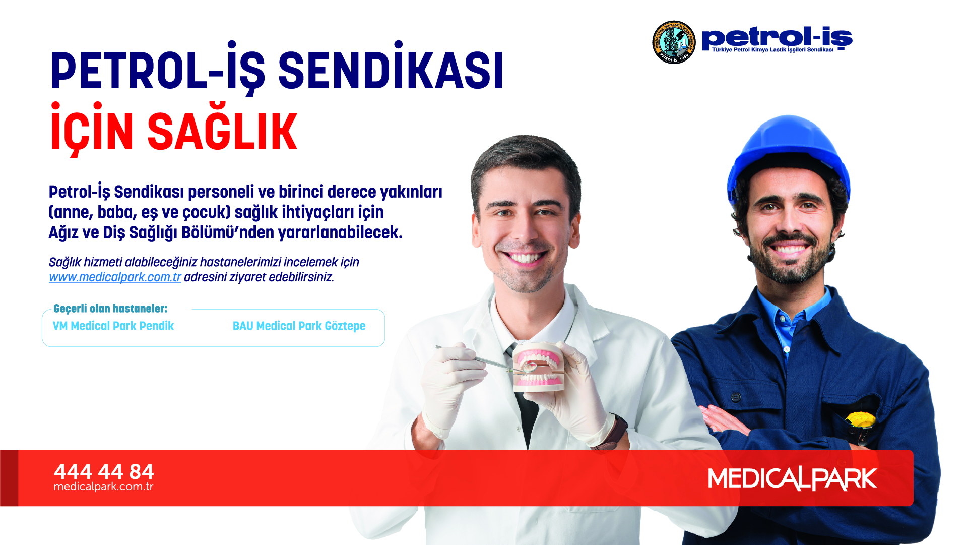Medicalpark Göztepe ve Medicalpark Pendik Hastanelerinin Diş Klinikleriyle Kurumsal Anlaşma Yapılmıştır