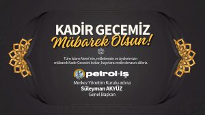 Merkez Yönetim Kurulumuzdan Kadir Gecesi Mesajı
